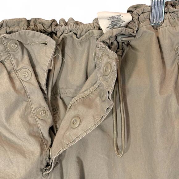 GAP Y2K 2007 Convertible Parachute Cargo Pants Khaki Drawstring Baggy Womens XXL - Picture 5 of 14